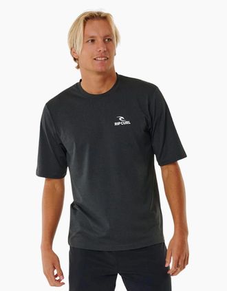 Rip Curl Mens Rip Curl Mens Stack UPF Short Sleeve Rash Vest - Black - Size: 44