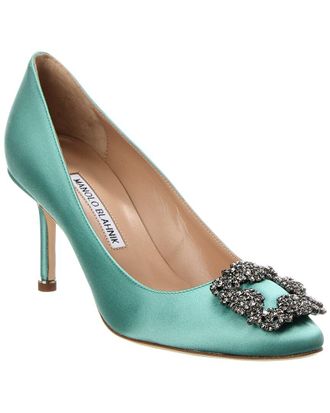 Manolo Blahnik Dnu Cost Manolo Blahnik Hangisi 90 Satin Pump