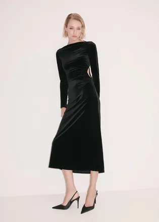 Mango DRESS XVELCUT nero - Donna - XXS - MANGO