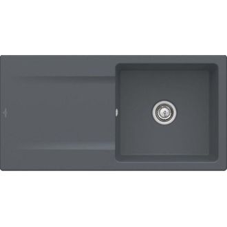 Villeroy & Boch Villeroy Et Boch Siluet 60 Grafito Ceramicplus Fregadero Con Vaciador Manual