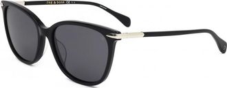 Rag & Bone Womens RNB1035-S-0BSC-55 RNB1035 S 55 0BSC Sunglasses - Black - One Size