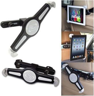 OEM Soporte Universal Para Cabeza De Asiento - Rotaci&oacute;n 360&deg; - Compatible Con Tabletas De 7 A 11 Pulgadas - Ganchos Ajustables De 170 Mm - Abs R&iacute;gido - Ne