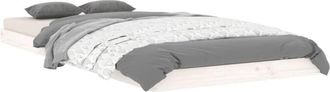 vidaXL Bed Frame without Mattress White 90x200 cm Solid Wood Pine Vidaxl