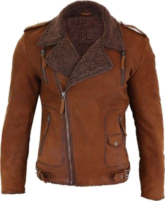 TruClothing Cross Zip Leather Biker Jacket