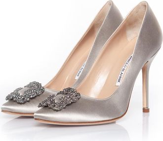 Manolo Blahnik Hangisi satin pumps