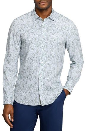 ConStruct Woods Woven Long Sleeve Basic in White/green at Nordstrom, Size Xx-Large