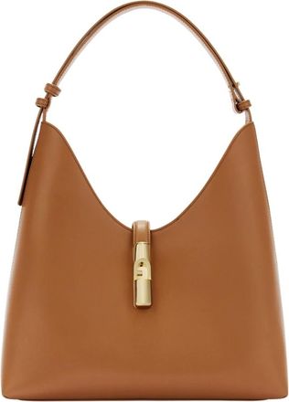 Furla Tassen, Dames, Bruin, ONE Size, Leer, Shoulder Bag M Goccia