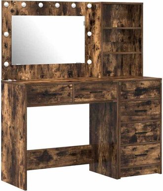 vidaXL Mesa De Tocador Con Caj&oacute;n 2 Pcs Marr&oacute;n 78.5 X 41 X 135 Cm Vidaxl