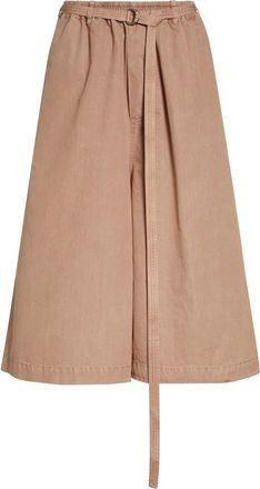 Marni Belted Cotton Twill Culottes in 00W86 Old Gold at Nordstrom, Size 8 Us