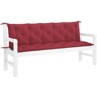 vidaXL vidaXL Cuscino per Panca Rosso Vino 180x(50+50)x7 cm in Tessuto Oxford