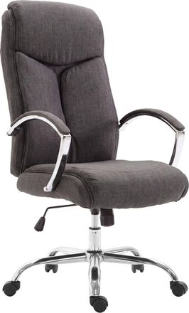 Clp Silla De Oficina Arlen Tapizada En Tela Gris Oscuro