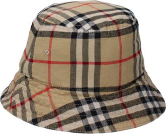 Burberry Mens Beige Cotton Bucket Hat
