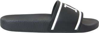 Dolce & Gabbana Womens Men Rubber Slides Portofino Style - Black Leather - Size EU 36