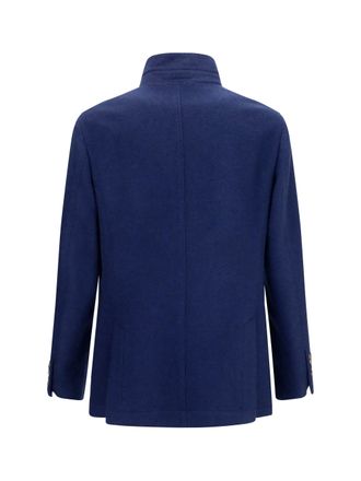 Brunello Cucinelli Mens Cashmere Jacket Ocean Blue (capra Hircus)