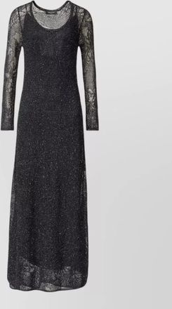 Fabiana Filippi lace dress maxi length scoop neckline