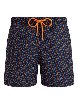 Vilebrequin drawstring turtle-print swim shorts - men - Recycled Polyamide - L - Blue