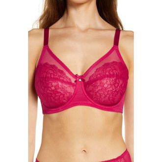 Wacoal Retro Chic Full Figure Underwire Bra in Persian Red at Nordstrom, Size 34C