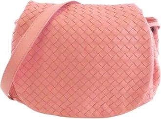 Bottega Veneta Pre-owned Lamb Shoulder Bag - Dames - Vintage Schoudertas - Roze - ONE Size - Leer - Vintage