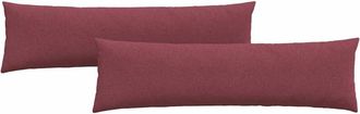 vidaXL Cojines De Sof&aacute; 2 Pcs Rojo Vino 145 X 40 Cm Tela Vidaxl