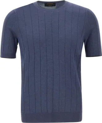 Gran Sasso Truien & Vesten, Heren, Blauw, 3Xl, Ronde hals gebreide kleding