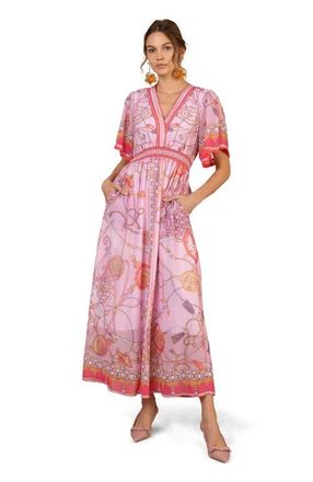 Hale Bob Neve Chiffon Dress in Pink at Nordstrom, Size Medium