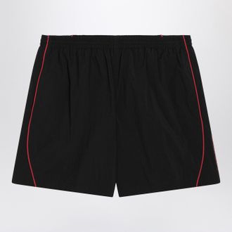 Balenciaga Black Technical Fabric Short With Logo