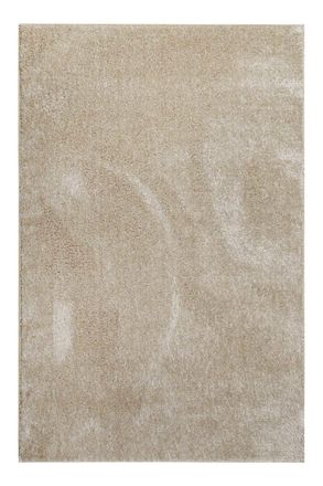 Esprit Alfombra de pelo largo beige arena suave 133x200