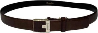 Dior Pre-owned Leather Belt - Dames - Vintage Accessoires - Bruin - ONE Size - Vintage