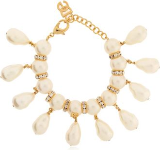 Dolce & Gabbana Armband met Parel Imitaties - Dames - Armbanden - Geel - ONE Size - Accessoires
