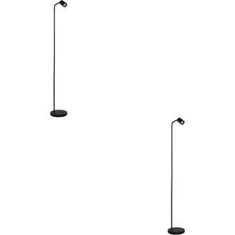Loops 2 PACK Stylish Black Floor Lamp - GU10 Bulb - Perfect for Indoor Space