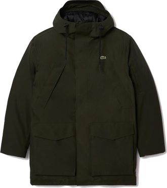 Lacoste Waterdichte Gewatteerde Parka - Heren - Parka Jassen - Groen - L - Katoen - Jassen