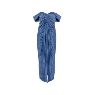 Cult Gaia Natalie Off-shoulder Pleated Midi Dress