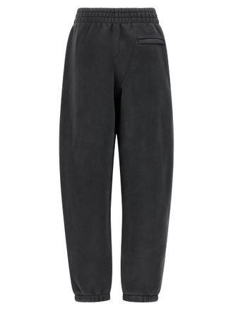 Alexander Wang Rhinestone Logo Cotton Joggers - Black