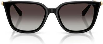Swarovski 63mm Oversize Square Sunglasses in Black/gradient Grey at Nordstrom