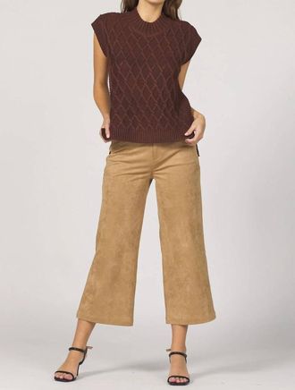 Dear John Denim Briana Short Sleeve Sweater In Cappuccino