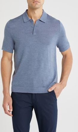 Nordstrom Merino Wool Polo in Grey Folkstone Heather at Nordstrom Rack, Size Xx-Large