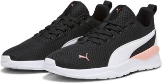 Puma Sneaker PUMA ANZARUN LITE, Damen, Gr. 40, schwarz (puma schwarz, puma wei&szlig;, peach smoothie), Textil, Schuhe Sneaker, mit atmungsaktivem Textil-Obermat