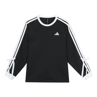 adidas (WMNS) adidas Dance Long Sleeve Top Black White KG3858