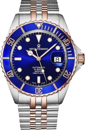 Revue Thommen Automatisch Duiker Horloge met Armband - Heren - Horloges - Blauw - ONE Size - Accessoires