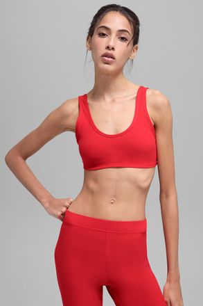 Alo Alosoft Center Stage Bra in Bright Red, Size: Medium