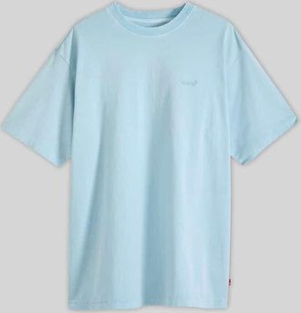 Levi's Regular Fit T-Shirt mit Logo-Stitching in Hellblau, Gr&ouml;&szlig;e XXL