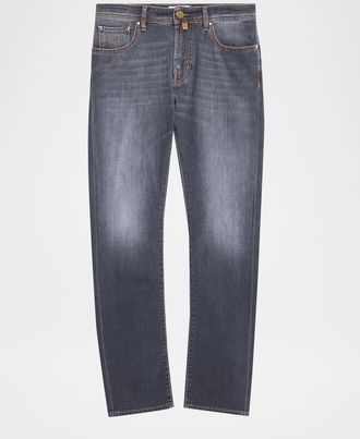 Jacob Cohen Men & apos;s Slim Straight-Leg Washed Black Denim Jeans