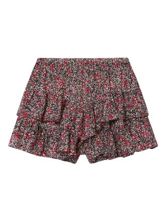 Isabel Marant Shorts JOCADIA a fiori - Nero