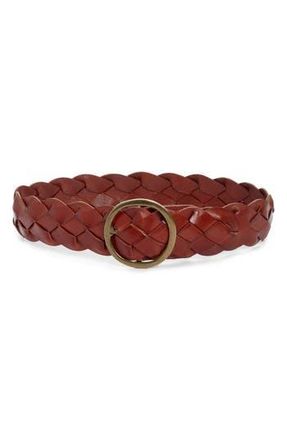 Treasure & Bond Kaylee Braided Leather Belt in Cognac at Nordstrom Rack, Size X-Small/small