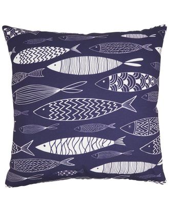 Saro Lifestyle School Of Fish Outdoor Pillow
