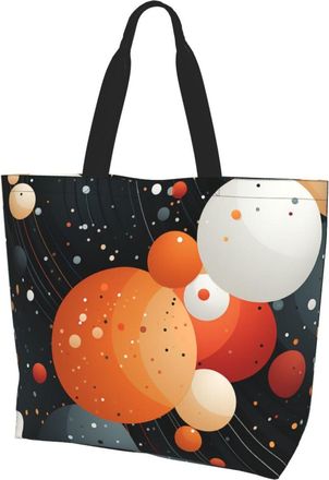 Generic White Dots Shopper Bag Durable Women Handbag Portable Grocery Bags For Work Casual Beach