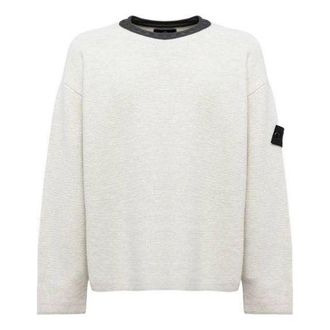 Stone Island Shadow Project Contrast Collar Crew Knit Plaster 77195042U-V2097