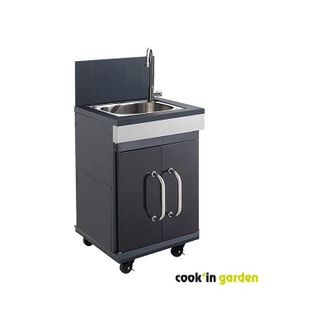 COOK IN GARDEN Cookin Garden - M&oacute;dulo Fregadero Fidgi - Integrable A Los Barbacoas Fidgi 3&4 - Encimera - Fregadero Y Grifo En Inox