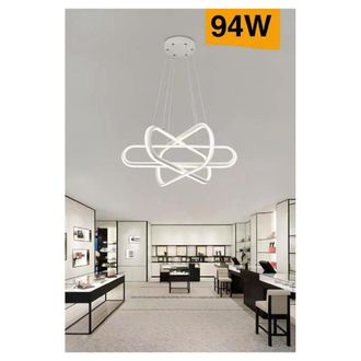 Trade Shop Trade Shop Traesio - Trade Shop - Lampadario Led Moderno Lampada A Sospensione 94w Bianca Luce 4000k 3000k 6500k A49
