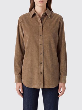 Brunello Cucinelli Camicia a maniche lunghe in velluto con collo classico